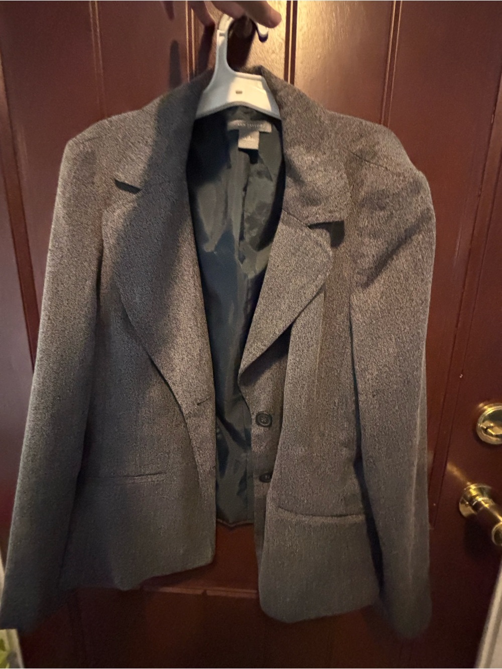 Ann Taylor Gray Tailored Blazer